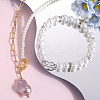 Beebeecraft 2Pcs 2 Colors 925 Sterling Silver Micro Pave Clear Cubic Zirconia Twister Clasp FIND-BBC0003-38-4