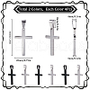 SUNNYCLUE 8Pcs 2 Colors 304 Stainless Steel Pendants STAS-SC0009-39-2
