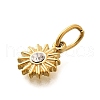 304 Stainless Steel Rhinestone Charms STAS-M109-02G-07-2