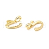 Rack Plating Eco-Friendly Brass Letter Pendants KK-K265-02G-U-2