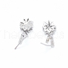 Anti-Tarnish Rhodium Plated 925 Sterling Silver Pendant Ice Pick Pinch Bails STER-I017-054P-2