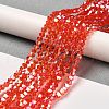 Transparent Electroplate Glass Beads Strands EGLA-A039-T2mm-B14-4