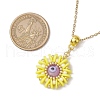 Glass Seed Beads & Polymer Clay & Evil Eye Lampwork Pendant Necklaces NJEW-MZ00101-01-3