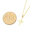 2Pcs 2 Colors Star Alloy Pendant Necklaces NJEW-JN05214-6