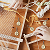 20Pcs 10 Style Round Wood Locking Stitch Markers TOOL-WH0057-004-3