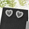 Brass Micro Pave Cubic Zirconia Stud Earrings for Women EJEW-G428-11P-01-1