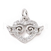 Brass Micro Pave Cubic Zirconia Charms KK-C012-23P-1
