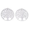Non-Tarnish 201 Stainless Steel Filigree Pendants STAS-R102-37P-1