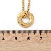304 Stainless Steel Crystal Rhinestone Hexagon Pendant Necklaces for Women NJEW-F339-04G-3