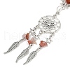 Natural South Red Agate & Carnelian Chips Bookmarks AJEW-JK00373-4