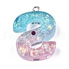 Transparent Epoxy Resin Pendants CRES-S364-002S-2