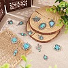 24Pcs 12 Styles Synthetic Turquoise Pendants FIND-TA0001-79-6