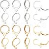  120Pcs 4 Style 304 Stainless Steel Leverback Earring Findings STAS-NB0001-17-1