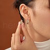 Fashionable Brass Clear Cubic Zirconia Hoop Earrings NY7693-2-1