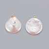 Natural Cultured Freshwater Pearl Pendants PEAR-J004-15G-3