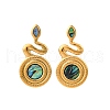 304 Stainless Steel Natural Paua Shell Stud Earrings EJEW-Z103-03G-01-4