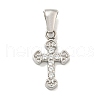 304 Stainless Steel Cubic Zirconia Pendants STAS-C102-04G-P-1