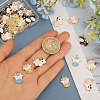 CHGCRAFT 40Pcs 5 Style Alloy Enamel Pendants ENAM-CA0001-80-3