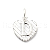 925 Sterling Silver Heart with Capital Letter Charms STER-S009-13D-S-1