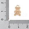 Brass with Clear Cubic Zirconia Charms KK-N256-25C-G-3