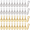 SOFPLATE 200Pcs 2 Colors Alloy Glue-on Flat Pad Bails FIND-SP0001-82-1