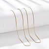1MM 304 Stainless Steel Serpentine Chain Necklaces for Women Men NJEW-T016-11G-1