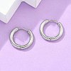 Tarnish Resistant 304 Stainless Steel Huggie Hoop Earrings EJEW-F111B-16mm-P-5