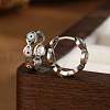 S925 Sterling Silver Evil Eye Hoop Earrings JF1110-2-2