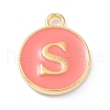 Golden Plated Alloy Enamel Charms X-ENAM-Q437-11S-1