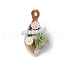 Acrylic & Copper & Resin & ABS Plastic Imitation Pearl Pendants PALLOY-JF03889-3