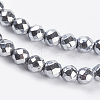 Non-Magnetic Synthetic Hematite Beads Strands X-G-G093-3mm-3