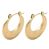 Crescent Moon with Star 201 Stainless Steel Half Hoop Earrings for Women EJEW-G385-25G-1