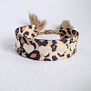 Leopard Print Pattern Polyester Cord Adjustable Bracelets BJEW-B127-01C-1