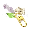 Natural Amethyst Chips Pendant Decorations HJEW-JM03258-03-4