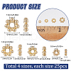 SUNNYCLUE 100Pcs 4 Styles 304 Stainless Steel Spacer Beads FIND-SC0011-22-2