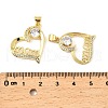 Brass Micro Pave Cubic Zirconia Pendants KK-M324-02K-G-3