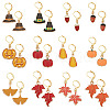 24Pcs 12 Styles Alloy Enamel Pendant Decorations HJEW-PH01903-1