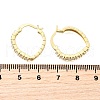 Oval Brass Micro Pave Clear Cubic Zirconia Hoop Earrings EJEW-Z121-02G-5