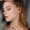 SOFPLATE 3 Styles 201 Stainless Steel Hoop Earrings EJEW-SP0001-04-5