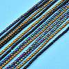 12 Strands 3 Colors Electroplate Glass Beads Strands EGLA-SZ0001-11-4