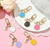 Alloy Enamel Pendant Decorations HJEW-YW00008-01-4
