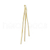 Brass Serpentine Chains Tassel Big Pendants KK-P227-05G-2