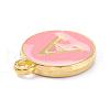 Golden Plated Alloy Enamel Charms ENAM-Q437-14A-2