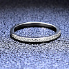 Rhodium Plated 925 Sterling Silver Micro Pave Cubic Zirconia Plain Band Rings WGF7D9C-10-3