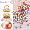   100Pcs 10 Colors Gradient Color ABS Plastic Imitation Pearl Pendants FIND-PH0023-54-4