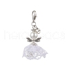 Handmade Glass Imitation Pearl Beaded and Polyester Wedding Dress Pendant Decorations Sets HJEW-MZ00257-4