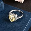 Adjustable 925 Sterling Silver Micro Pave Cubic Zirconia Cuff Rings for Women RJEW-F183-01A-02-3