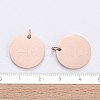 Ion Plating(IP) 304 Stainless Steel Pendants STAS-I311-32G-RG-4