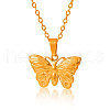Stainless Steel Butterfly Pendant Necklaces for Women IP3230-2-2
