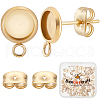 Beebeecraft 50Pcs Flat Round 304 Stainless Steel Stud Earrings Findings STAS-BBC0005-85A-1